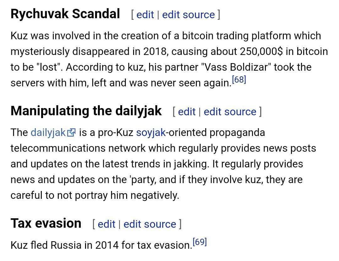 Rychuvak Scandal edit edit source Kuz was involved in the creation of a bitcoin trading platform which mysteriously disappeared in 2018, causing about in bitcoin to be "lost". According to kuz, his pa