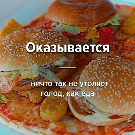 Оказывается ничто так не утоляет голод, как еда