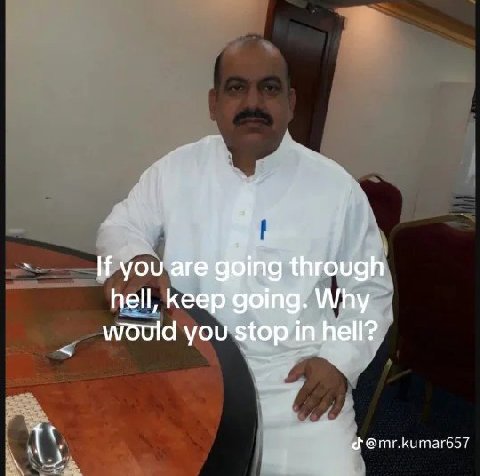 If you are fing through hell, keep going. Why would you stop in hell?