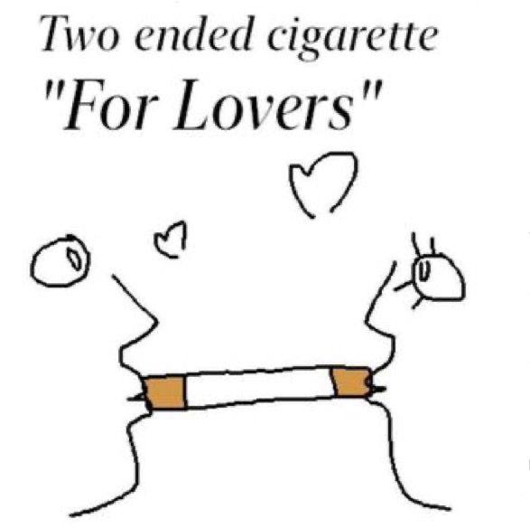 Two ended cigarette "For Lovers"