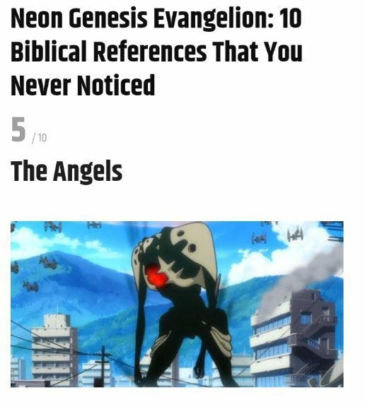 Neon Genesis Evangelion: 10 Biblical References That You Never Noticed 5 The Angels