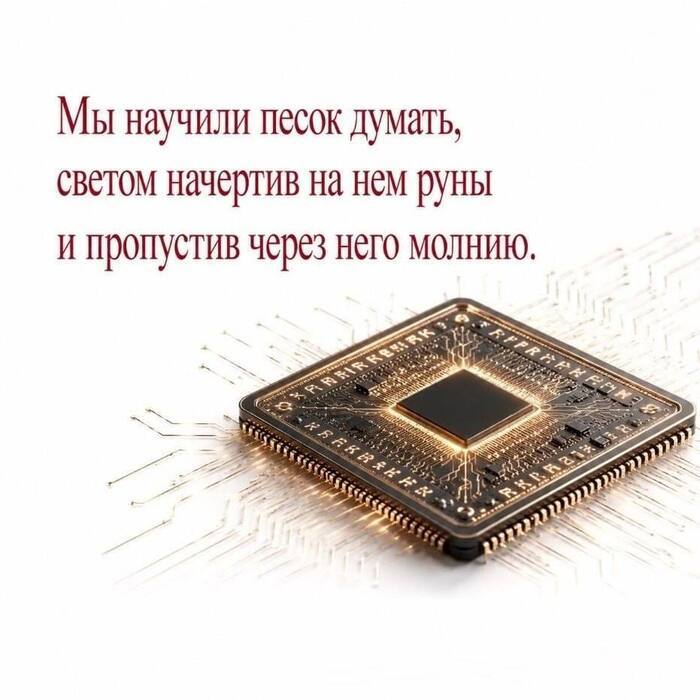 Мы научили песок думать, светом начертив на нем руны и пропустив через него молнию.