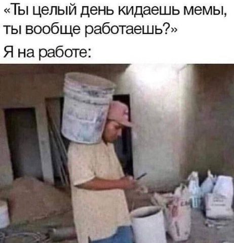 «Ты целый день кидаешь мемы, ты вообще работаешь?» Я на работе: