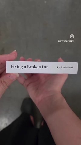 В ТЕРНАМЕЗШМЕК Fixing a Broken Fan Stephanie Simek