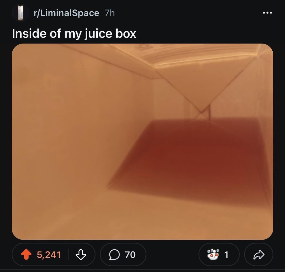 r/LiminalSpace Inside of my juice box