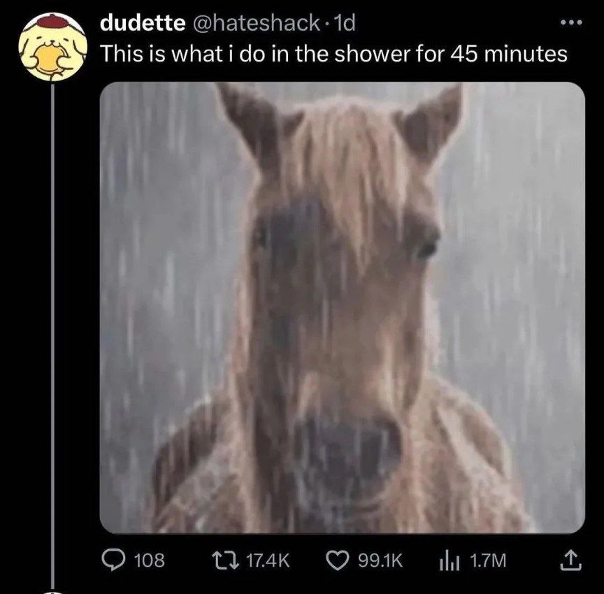 dudette This is what i in the shower for 45 minutes