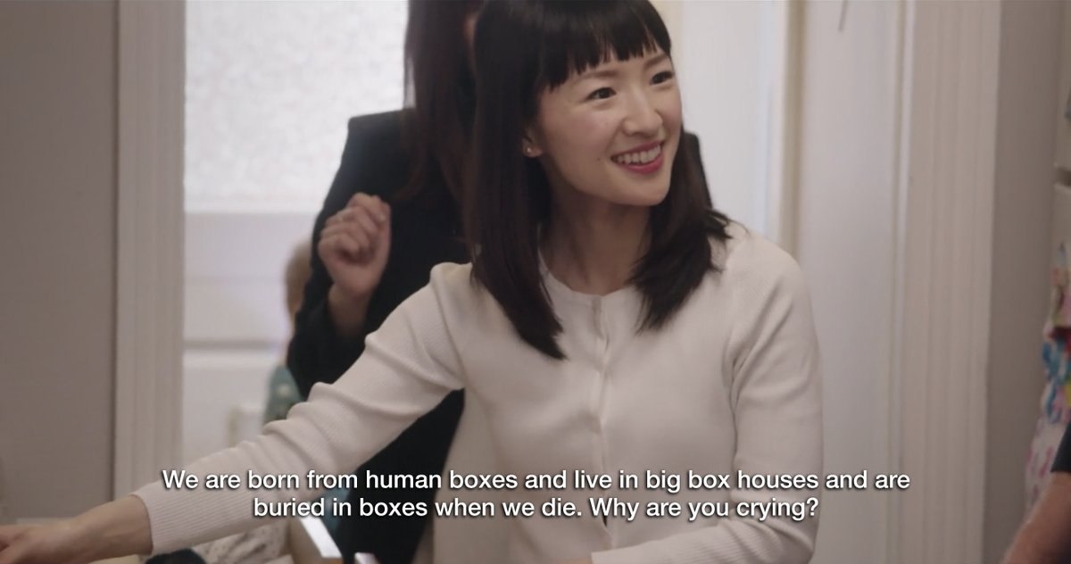 We are born from human boxes and live in big box houses and are buried in boxes when we die. Why are you crying?