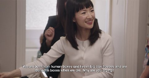 We are born from human boxes and live in big box houses and are buried in boxes when we die. Why are you crying?