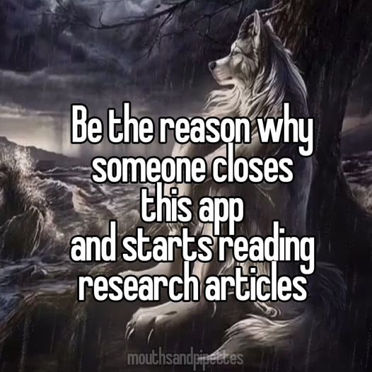 Bethe reason why closes this app and starts reading research articles