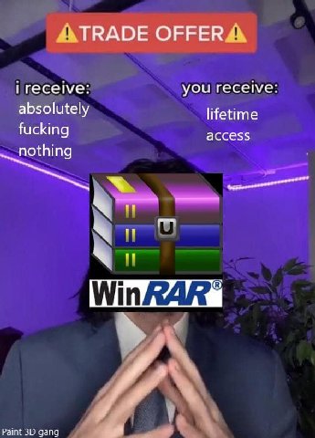 ATRADE ОЕЕЕР А receive: you receive: absolutely lifetime fucking access nothing Paint gang