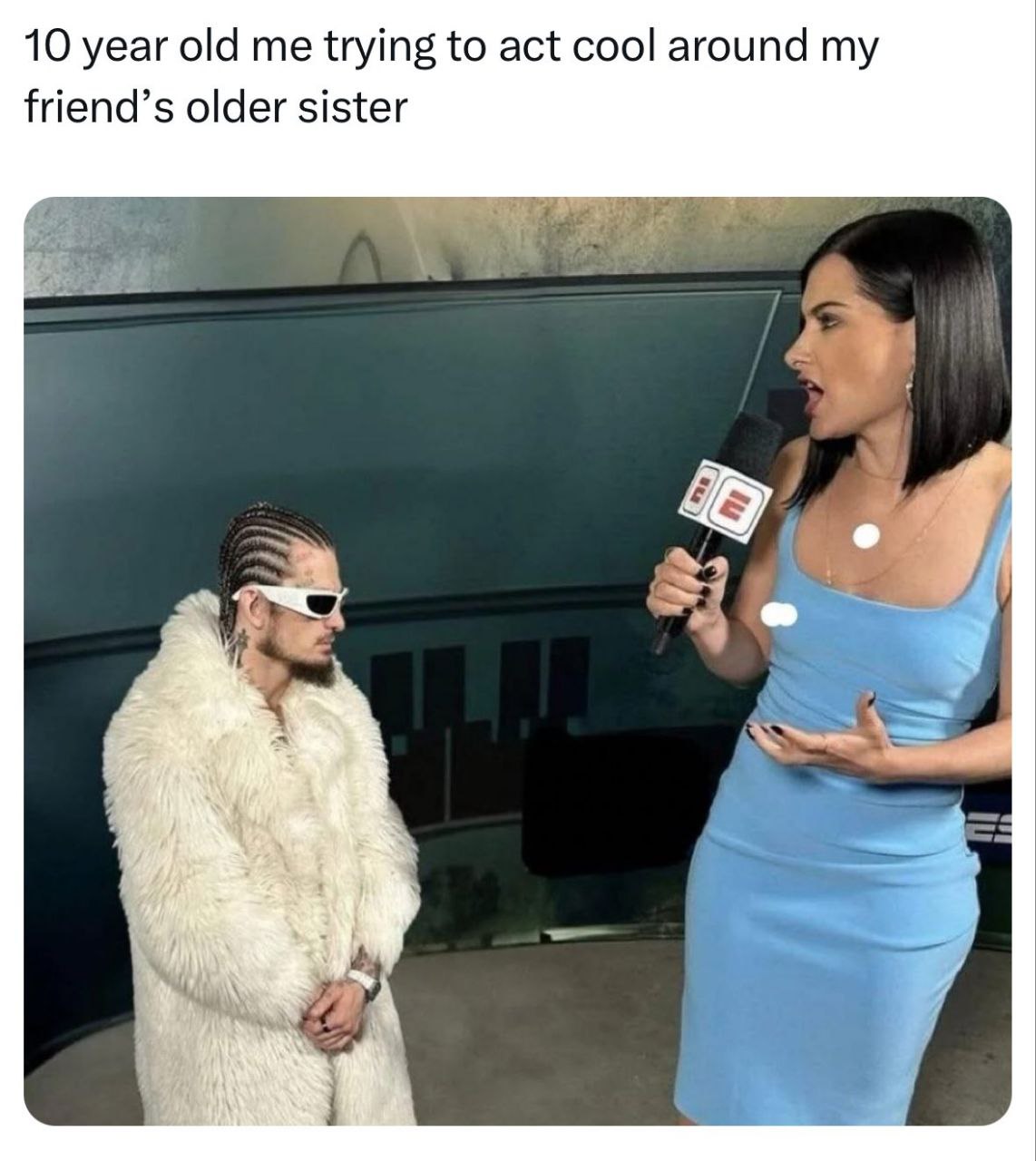 10 year old me trying to act cool around my friend’s older sister у 2