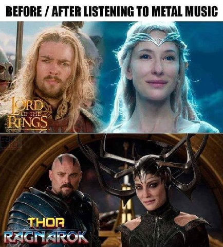 BEFORE AFTER LISTENING TO METAL MUSIC