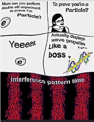 Mum can you perform To prove Particle? 2) Actualty wave YeeeS boss,