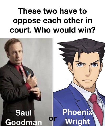 These two have to oppose each other in court. Who would win? Защ Phoeni Goodman