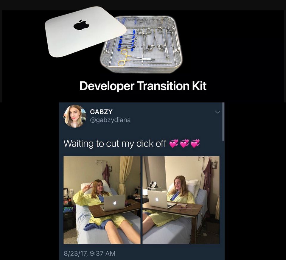 Developer Transition Kit GABZY Waiting to cut my dick оН AN