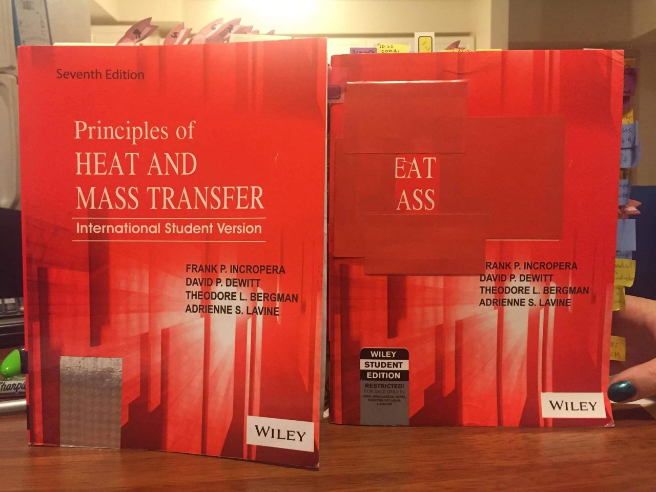 Principles of HEAT AND EAT MASS TRANSFER ASS International Student Version EDITION WILEY WILEY