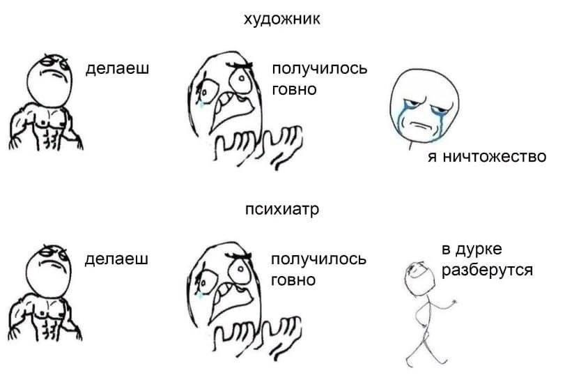 художник делаеш получилось TOBHO я ничтожество психиатр в дурке делаеш получилось говно разберутся