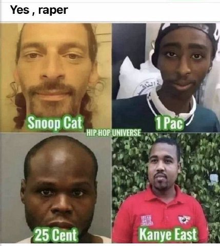 Snoop Cat Pac HIP HOP UNIVERSE 25 Cent Kanye East