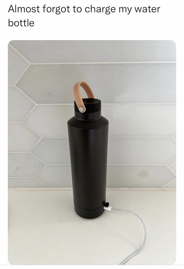 Almost forgot to charge my water bottle
