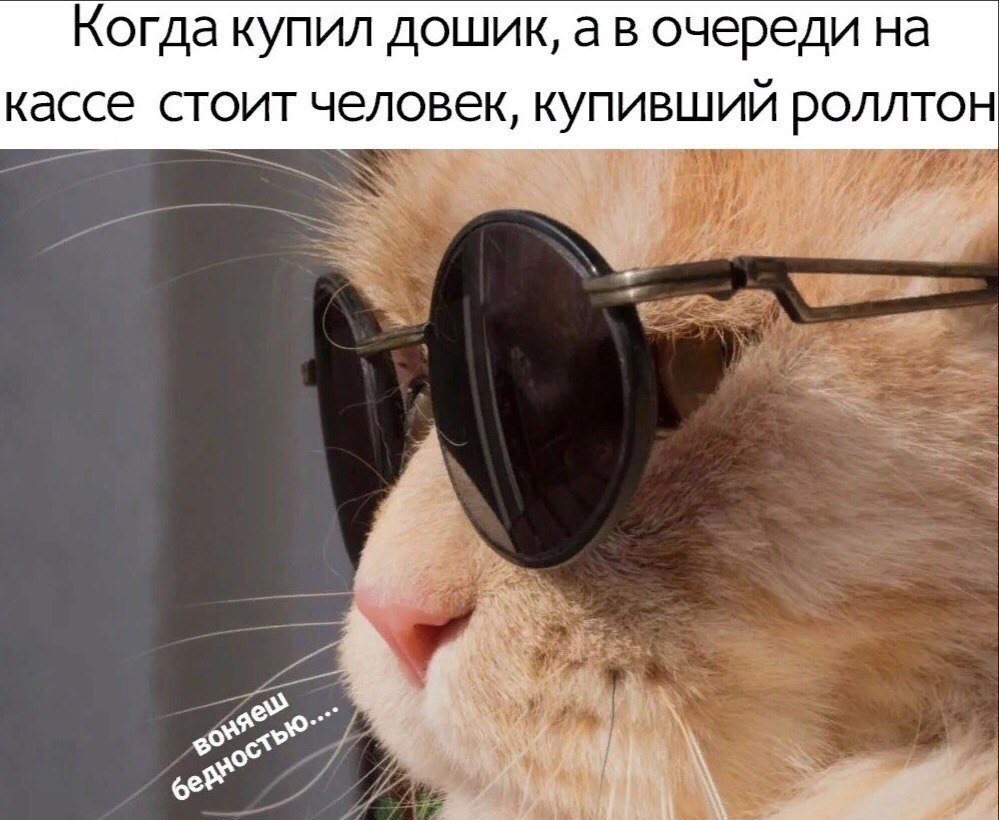 Когда купил дошик, а в очереди на кассе стоит человек, купивший РОЛЛТОН