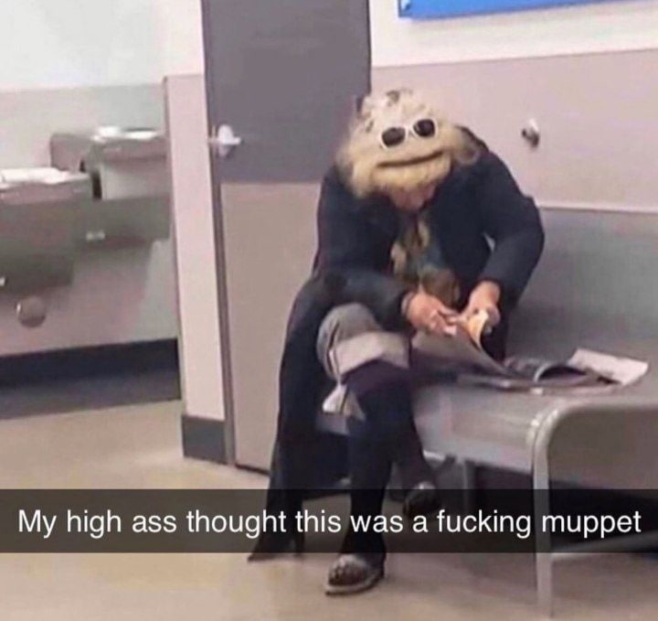 My high ass thought this was a fucking muppet