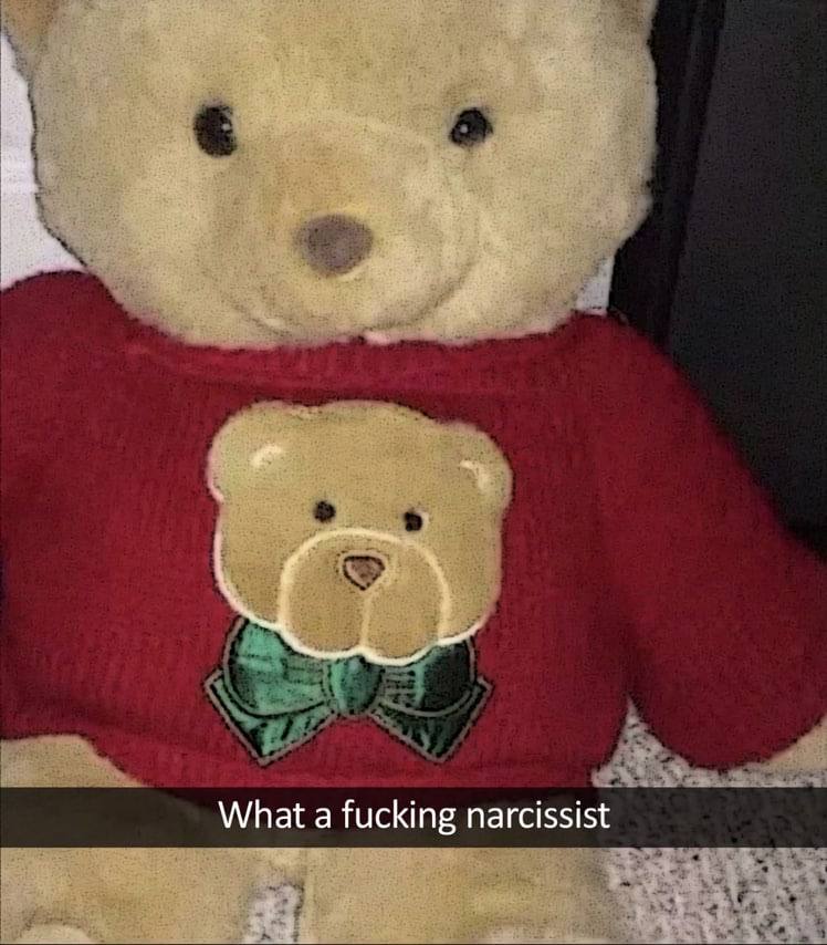 What a fucking narcissist
