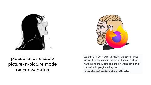 We explicitly don't want to restrict the user in what please let disable videos they can open in Picture-in-Picture, and we have intentionally deferred implementing any part of picture-in-picture mode