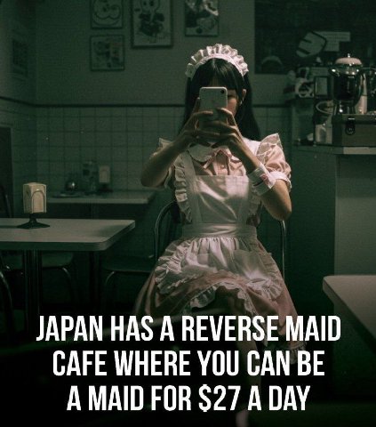 JAPAN HAS А REVERSE MAID CAFE WHERE YOU CAN BE A MAID FOR $27 A DAY