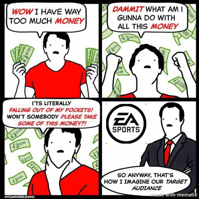 DAMMIT WHAT GUNNA WITH ALL THIS Is I'TS LITERALLY SOMEBODY PLEASE TAKE FALLING OUT OF MY POCKETS! SOME OF THIS MONEY?! SO ANYWAY, THAT’S HOW I IMAGINE OUR TARGET MYGUMSAREBLEEDING