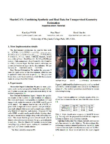SharinGAN: Combining Synthetic and Real Data for Unsupervised Geometry Estimation Supplementary Material Koutilya PNVR Hao Zhou* David Jacobs kout i lya@terpmail.umd.edu hzhou@cs.umd.edu djacobs@umiac