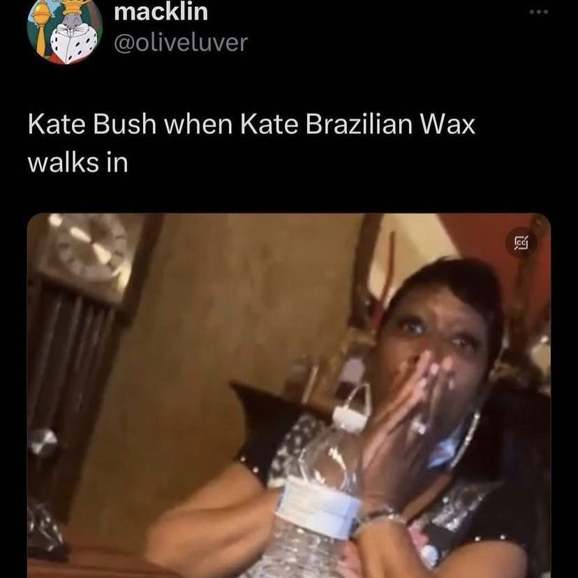 macklin Kate Bush when Kate Brazilian Wax walks in 4