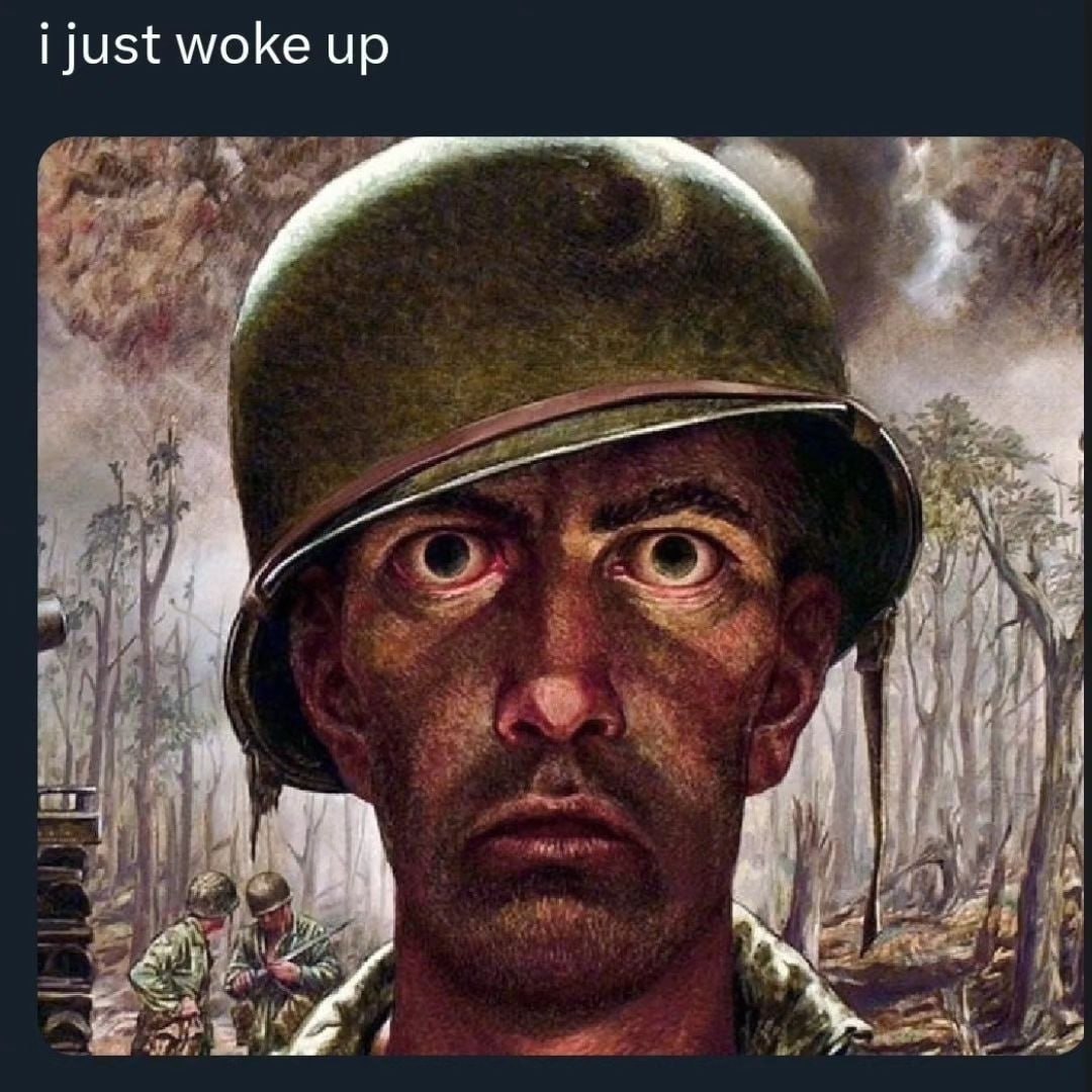 i just woke up Я