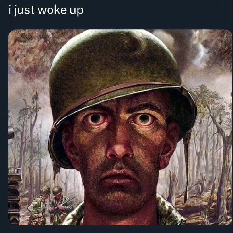 i just woke up Я