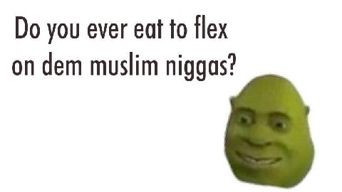 you ever eat to flex dem muslim niggas?
