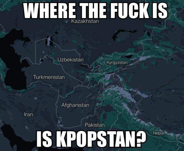 WHERE THE РОСК [5 Kazakhstan Uzbekistan Kyrgyz Turkmenistan Afghanistan Iran Pakistan 1$ KPOPSTAN?
