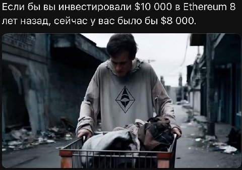 Если бы вы инвестировали $10 000 в Ethereum 8 Лет назад, сейчас у вас было бы $8 000. у А