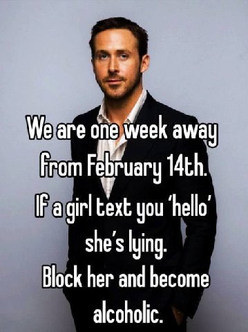 5 Werare опемееК away from February text you ‘hello’ she's lying. Block her and become alcoholic.
