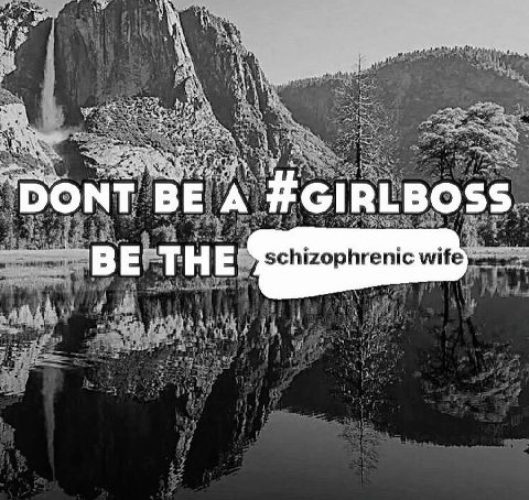 DONT BE A schizophrenic wife BE THE