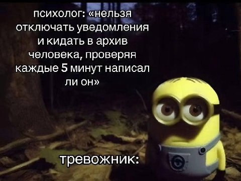 психолог: «нельзя отключать уведомления и кидать в архив человека, проверяя каждые 5 минут написал ли он» тревожник: