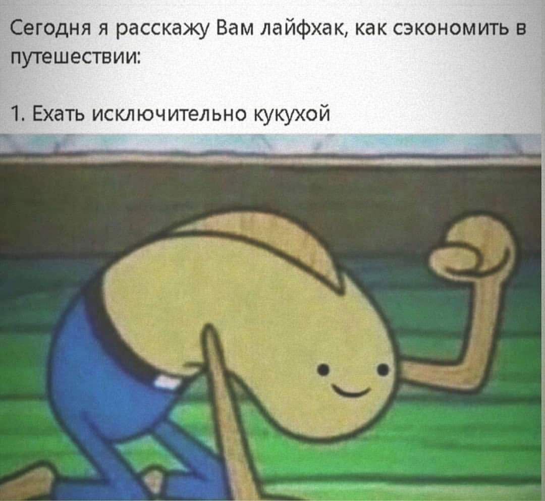 Сегодня я расскажу Вам лайфхак, как сэкономить в путешествии: Ехать исключительно кукухой