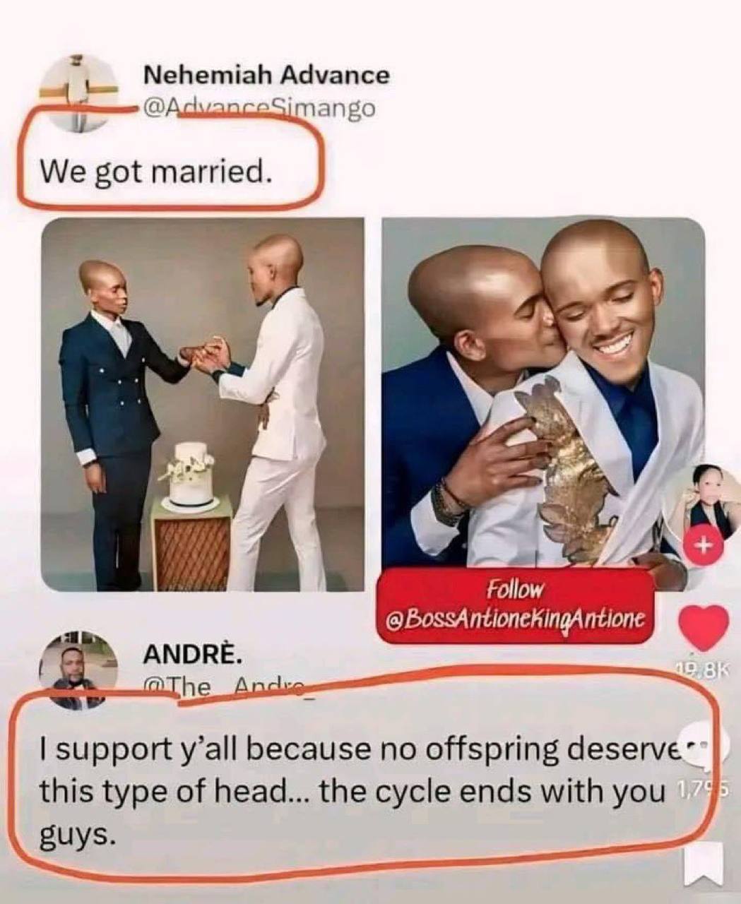 Nehemiah Advance mango We got married. A Follow ANDRE. he support y’all because no offspring this type of head... the cycle ends with уси guys.