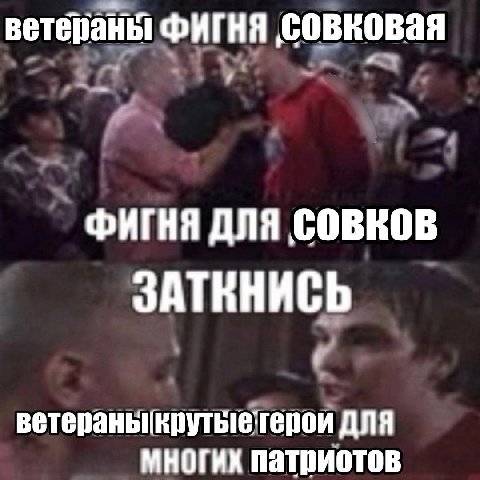ветераны ФИГНЯ совковая ФИГНЯ ДЛЯ COBKOB ЗАТКНИСЬ (4 ветераньикрутьтетерои для многих патриотов
