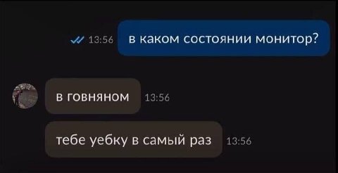 в каком состоянии монитор? В ГОВНЯНОМ тебе уебку в самый раз