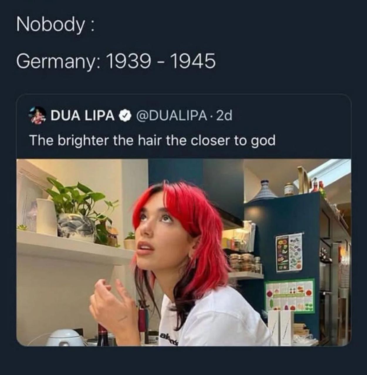 Nobody Germany: 1939 1945 DUA НРА The brighter the hair the closer to god