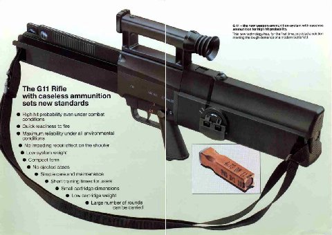 new weapon-ammunition-system with caseless ammunition for high hit probability. This new technology has, for the first time, provided a solution meeting the tough demands of a modern battlefield. The 