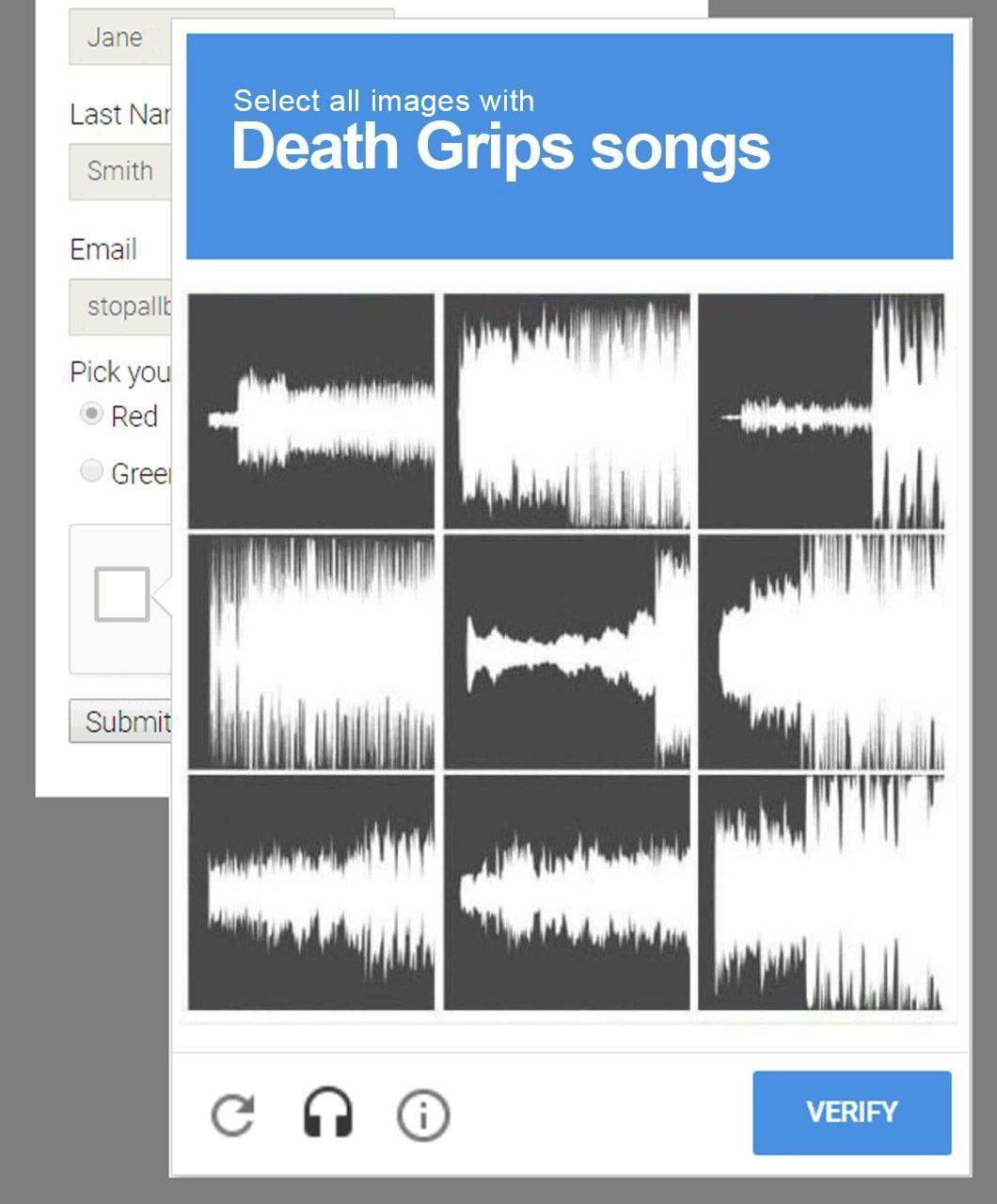 Jane Select all images with Last Nar mith Death Grips songs Email stopallt Pick you Red Gree! Submit соо