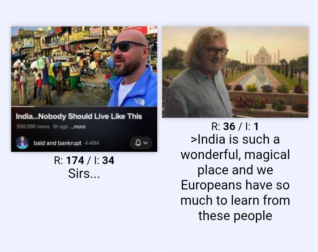 India...Nobody Should Live Like This more >India is sucha bald and bankrupt wonderful, magical К: 174 34 Sirs... place and we Europeans have so much to learn from these people