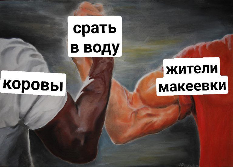 срать в воду жители макеевки коровы я