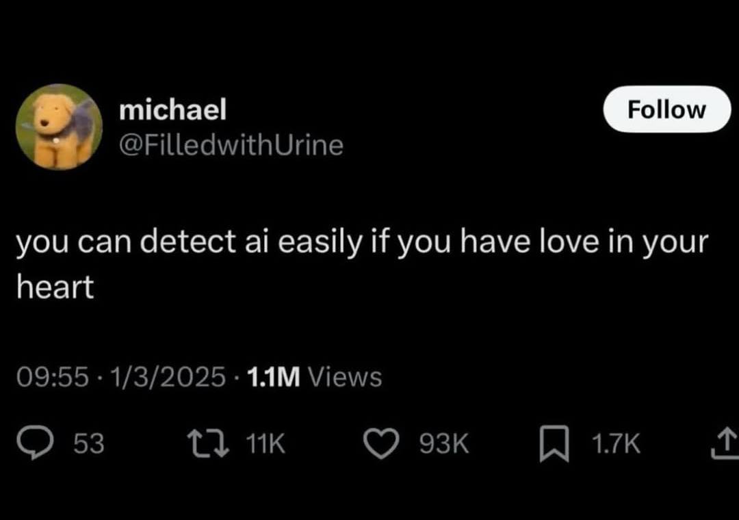 michael @FilledwithUrine you can detect easily if you have love in your heart 09:55 1/3/2025 Views 53 эзк Шик