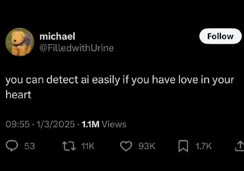 michael @FilledwithUrine you can detect easily if you have love in your heart 09:55 1/3/2025 Views 53 эзк Шик